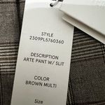 Veronica Beard  Women's Cropped Arte Pant with Slit Plaid Size 8 Brown Multi Photo 4