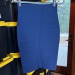 Romeo + Juliet Couture  Bandage Navy Blue Ribbed Pencil Skirt Size Small Photo 0