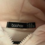 Boohoo Pink Velvet Zip Up Hoodie  Photo 1