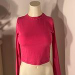 SKIMS NWT Cropped Long Sleeve T-Shirt Top AP-LGS-1370 Raspberry Size 2X Photo 0