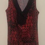 AGB Women's Sleeveless Top with Red and Black Pattern Photo 0