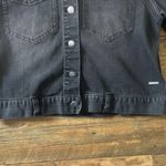 Tahari Black Cropped Jean Jacket Photo 3