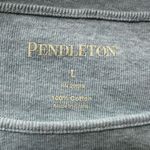 Pendleton  Long Sleeve Tee T-Shirt Blue Seafoam Cotton Scoop Neck Photo 4
