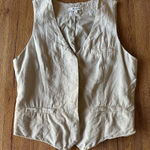 Madewell Linen Beige Vest Size 2 Photo 0