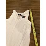 DKNY  Linen V Neck long Maxi shift  Dress white sleeveless extra small nwt Photo 3