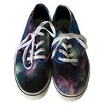 Vans  Women Low Top Sneaker Size 6 Purple Blue Galaxy Print Lace Up Canvas Upper Photo 2