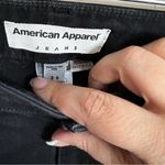 American Apparel Made in the USA Black High Rise Skinny Denim Jeans Photo 6