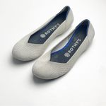 Rothy's ROTHY’S The Flat Round Toe Flax Birdseye Gray Cream Ballet Flats, Size 8 Photo 8