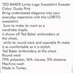 Ted Baker  lorito logo sweatshirt size 1‎ XS Photo 12