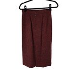 Vintage Red Brown Boucle Long Modest Skirt Size M Photo 1