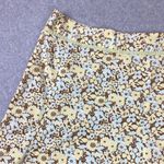 Eddie Bauer  Yellow Blue Brown Pastel Floral A-line Lightweight Skirt Size 8 Photo 1