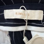 Rimless Pants Womens 4 Navy Blue White Skinny Leg Career Office Workwear Casual Photo 4