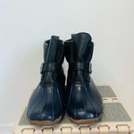 Sperry X J Crew Duck Boots Women Sz 7 Blue wool Shearling Lined waterpro… Photo 3