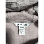 Athleta  Hooded Sweatshirt Waffle Women's Size XL Neutral Taupe Athleisure Photo 3