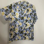 Krazy Kat Woman Floral Hawaiian Button Down Shirt Photo 1