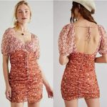 Free People  Tessa Dress Floral Print Mini Dress in Pink and Red Size S Photo 3