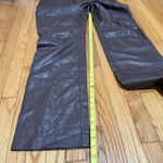 House Of CB  Inaya Chocolate Brown Stretch Vegan Leather Trousers Size Large Photo 9