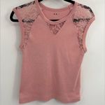 Three Dots 3  pink short sleeve tee T-shirt size large Photo 0