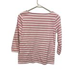 Talbots “Vacation” Authentic Tee in Watermelon Stripe Size Medium Petite Photo 2