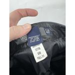 Gap VTG  100% Leather Bootcut Pants Women 1 Black Moto Western Y2K 2000s Retro Photo 3