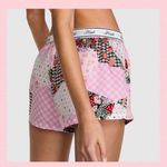 PINK - Victoria's Secret PINK VICTORIA’S SECRET Silky Pajama Shorts Patchwork Gingham Berries Floral L Photo 3