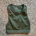 Athletic Crop Top Tank Green Photo 3
