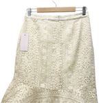 Rachel Parcell NWT Cream Embroidered Flounce Skirt Beige Swan Size Small NEW Photo 8