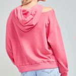 Wildfox Shady Lady Cold Shoulder Rose Sweatshirt Hoodie Photo 3