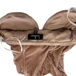 Lulus Lulu’s Luxurious Life Blush Pink Velvet Strapless Bodysuit Photo 8