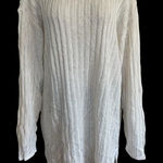 Diane Von Furstenberg  Size 3X  Sheer Metallic Cable Knit Sweater Top Lagenlook Photo 0