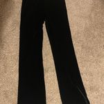 Betabrand Black Velvet Stretchy Flare Pants Photo 0