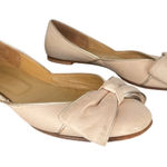 Valentino Garavani  Blush Pink Leather Flats Bow Knot Detail Size 37.5 / 7 Photo 0