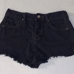 Brandy Melville  black denim dark raw hem shorts Photo 0