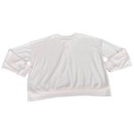 DONNI. Womens Terry Henley Pullover Sweatshirt Top Size XL Pink 3 Button Cropped Photo 4