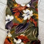 Vintage floral jungle tie dress Green Photo 1