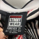 Forever 21 Black Bomber Jacket with White Accents Vision Street Wear Small Crop Photo 5