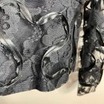 Vintage Patra Black Lace Ribbon Soutache Mesh Fitted Jacket Puff Shoulders Bow 6 Photo 7