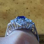 Natural Kyanite Sterling Silver Cocktail Ring Size 9 Photo 1