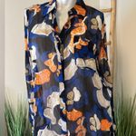 Diane Von Furstenberg  Lorelai Floral Button-up Shirt In Wax Cloth Floral Small Photo 1