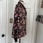 White House | Black Market Sheer long sleeve velvet burnout paisleu print blouse Photo 8