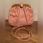 Judith Leiber 1986  ostrich shoulder/clutch pink gold Photo 2
