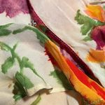 Karen Kane 3X Ruffle Front Garden Fairy Floral Blouse Orange Pink Vibrant Bold Photo 3