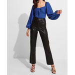 EXPRESS Satin Jacquard Tie Front Thong Bodysuit Photo 3