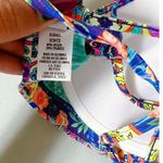 Blue Orange Paisley Print Boho Bohemian Bikini Swim Top Bathing Suit Swimwear Size XS 💙🧡 Multiple Photo 2