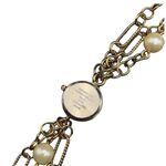 Anne Klein Women's Chunky Bracelet Watch Gold Faux Pearl Wrap Bracelet Photo 6