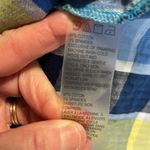 Allison Daley  Blue Plaid Blouse Womens 22W Cotton Button Down Colorful Photo 6