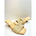 Franco Sarto Sandals Womens Size 6 Betty 2 Straw Square Toe Heels Photo 5