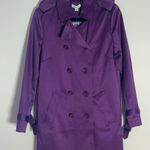 Joan River Purple Trench Coat NWOT size small Photo 0