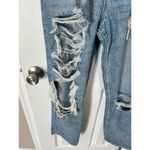 American Eagle high waisted stretchy ripped jeans size 4 blue jeans wide leg Photo 1