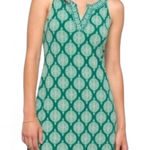 Magnolia Grace Jade Green Alhambra Knit Halter Dress Womens Large Sleeveless Photo 0